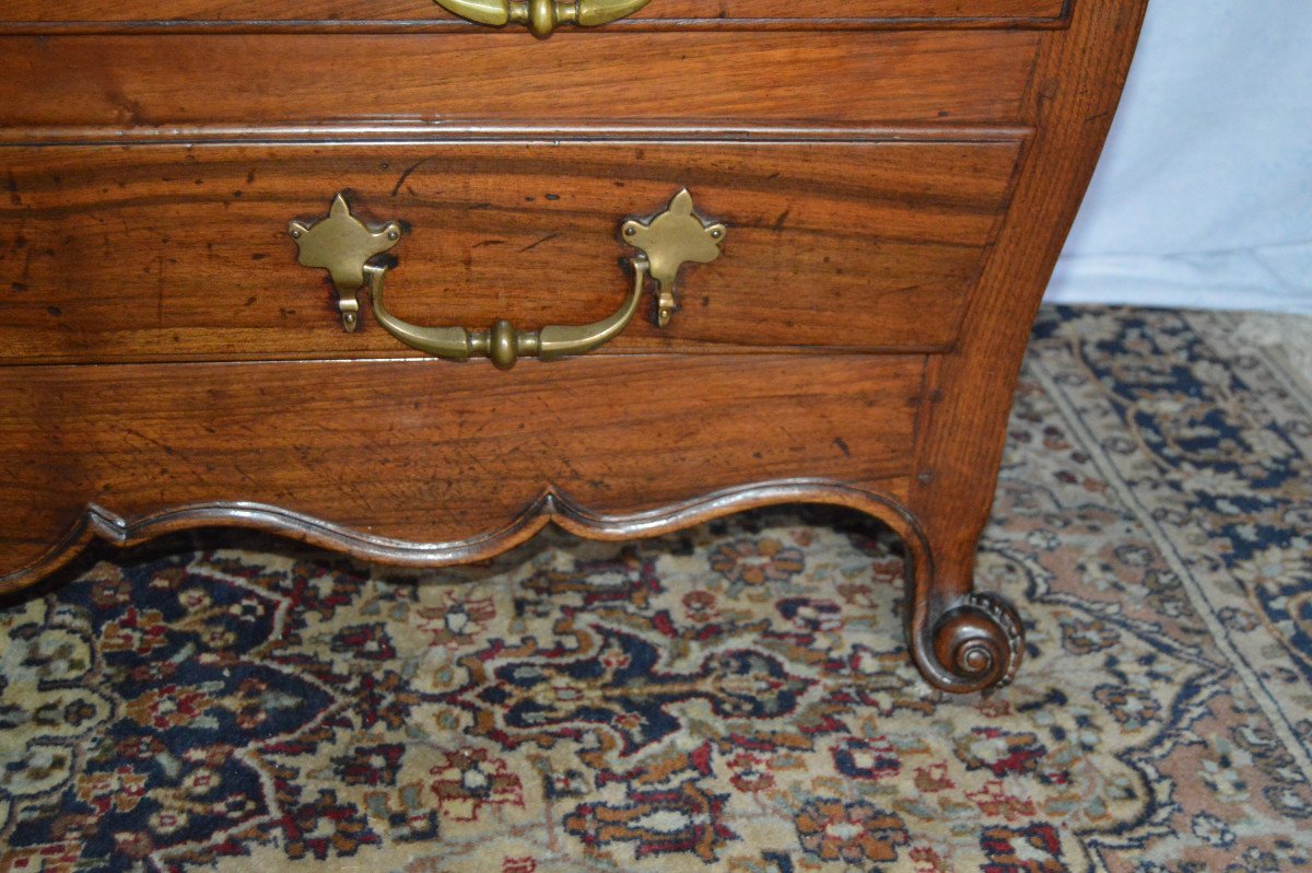 Louis XV Period Scriban Walnut Commode-photo-1