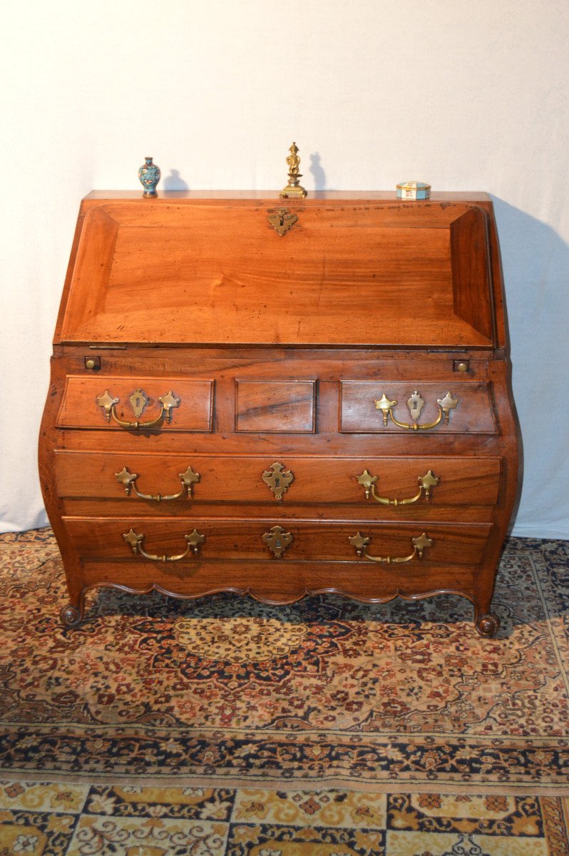 Louis XV Period Scriban Walnut Commode