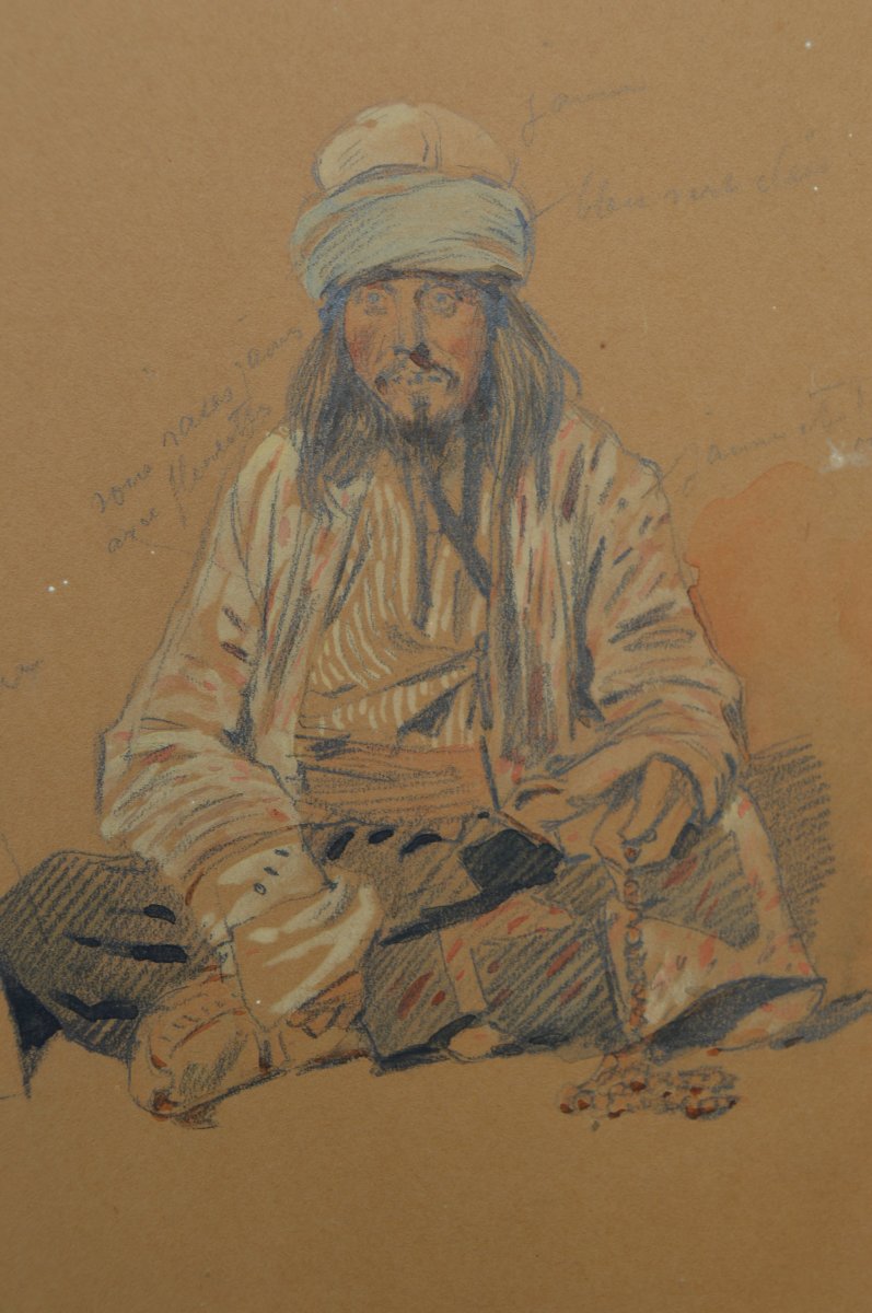 Serie De Quatres Dessins Orientalistes-photo-1