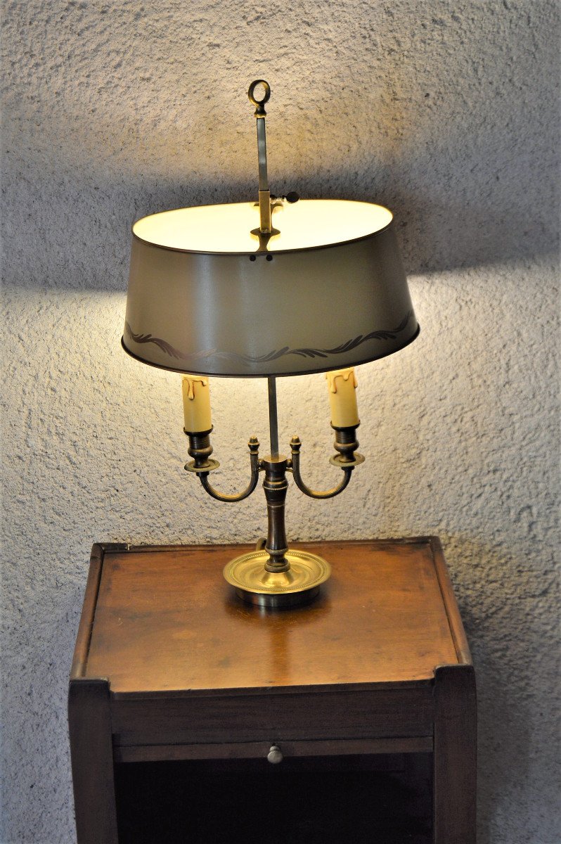 Louis XVI Style Bouillotte Lamp.-photo-2