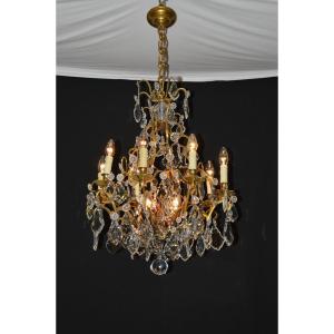 Chandelier With Bronze And Crystal Tassels