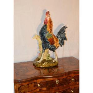 Large Ceramic Rooster Signed Comoléra