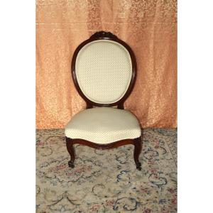 Napoleon III Mahogany Armchair.