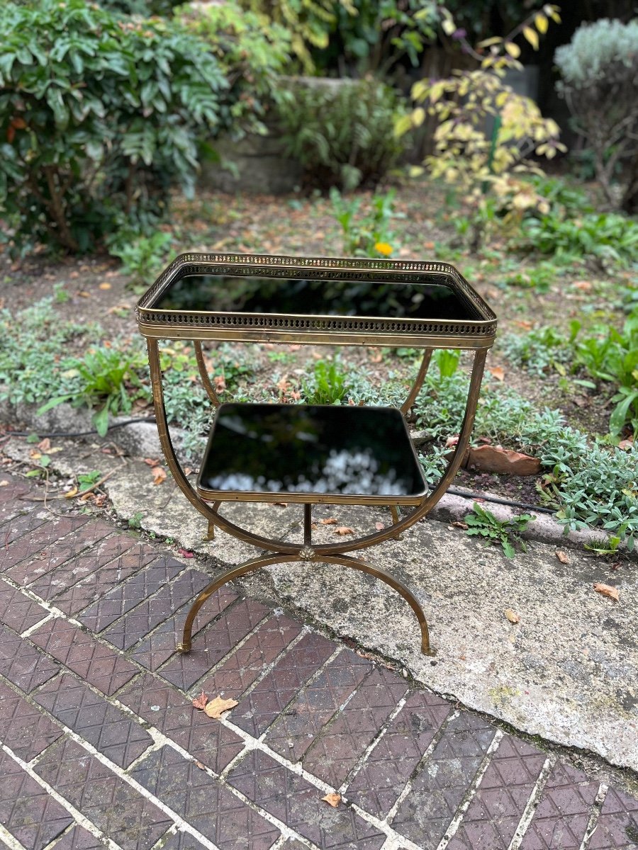 Brass Curule Table Maison Bagues