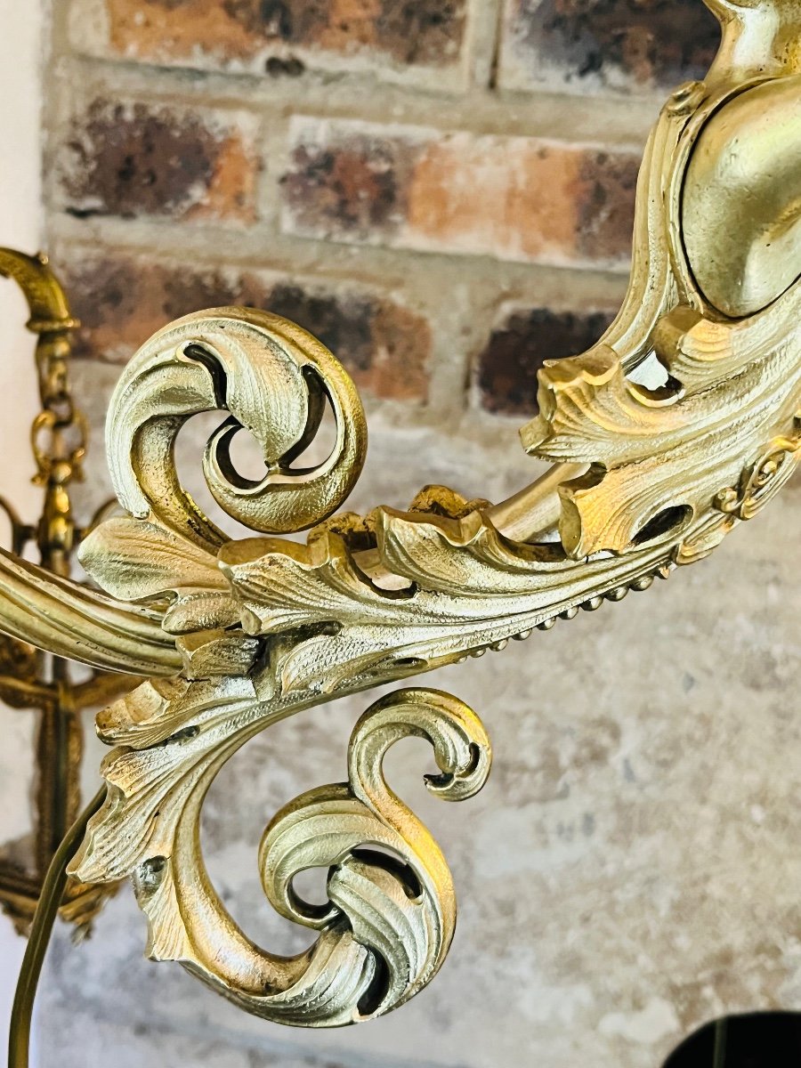 Female Bust Sconce In Gilded Bronze-photo-4