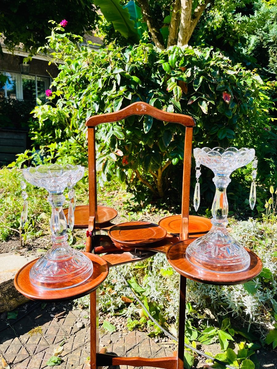 Pair Of 19th Century Crystal Pineapple Doors