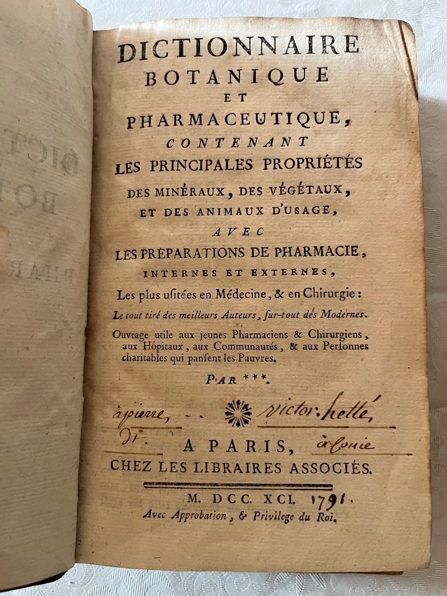 Botanical And Pharmaceutical Dictionary 1791