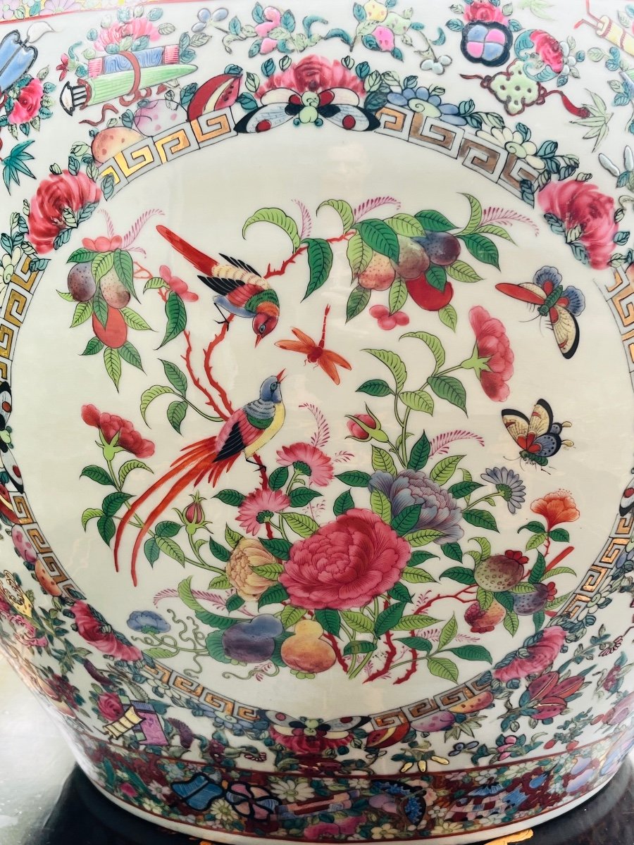 Important 19th Century Cache Pot In Chinese Porcelain-photo-5