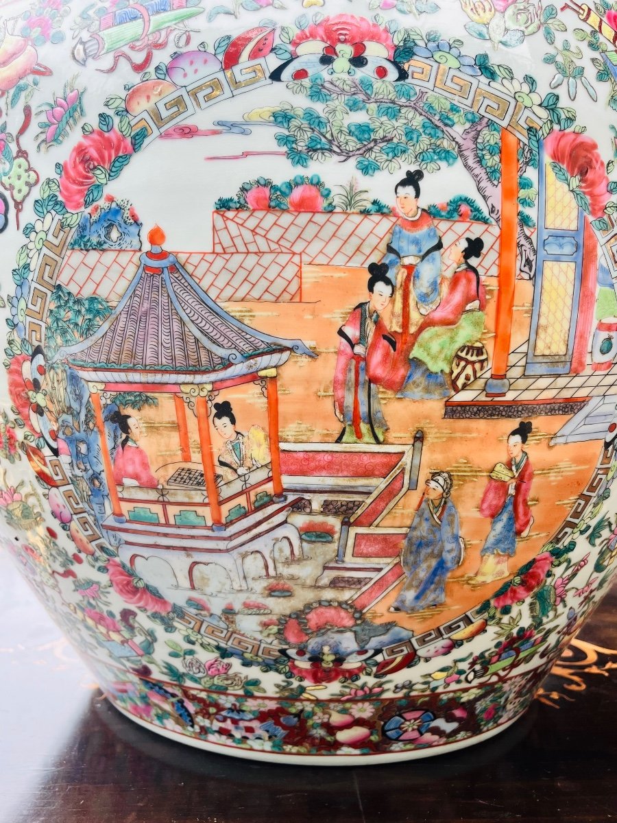 Important 19th Century Cache Pot In Chinese Porcelain-photo-6