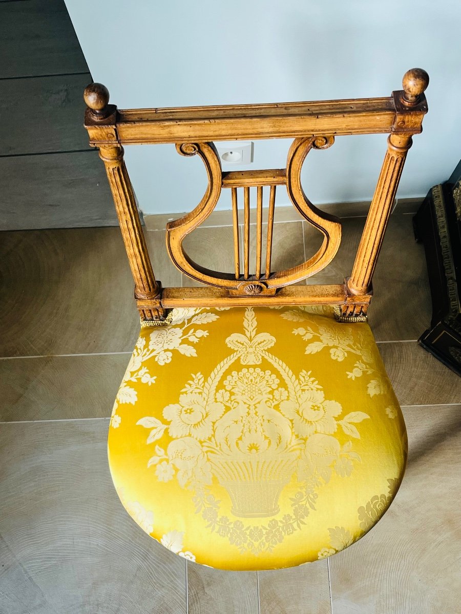 Pair Of Louis XVI Period Lyre Chairs -photo-3