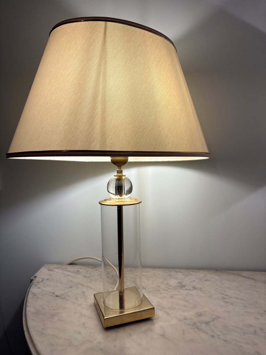 Georges Mathias Lamp In Glass And Brass -photo-2