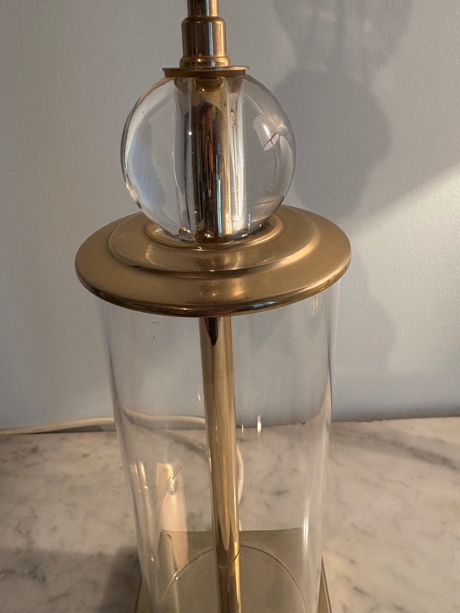 Georges Mathias Lamp In Glass And Brass -photo-1