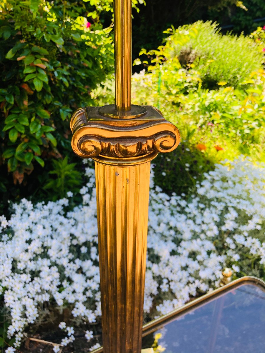 Bronze Lamp Maison Charles Corinthian Column.-photo-2