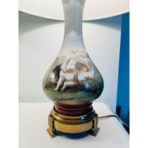 Napoleon III Opaline Lamps With 