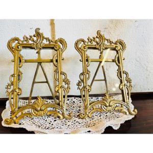 Louis XV Style Bronze Photo Frames