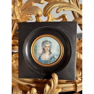 Miniature sur ivoire portrait de Madame de Montesson 
