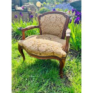 Atypical Louis XV 18th Century Armchair