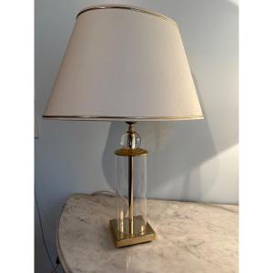 Georges Mathias Lamp In Glass And Brass 