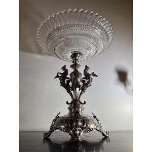 Coupe en argent massif et cristal de Baccarat 