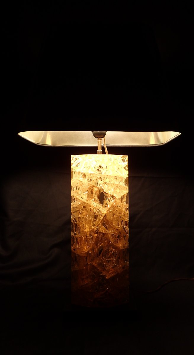 Lamp In Fractal Resin. 1970's.-photo-7