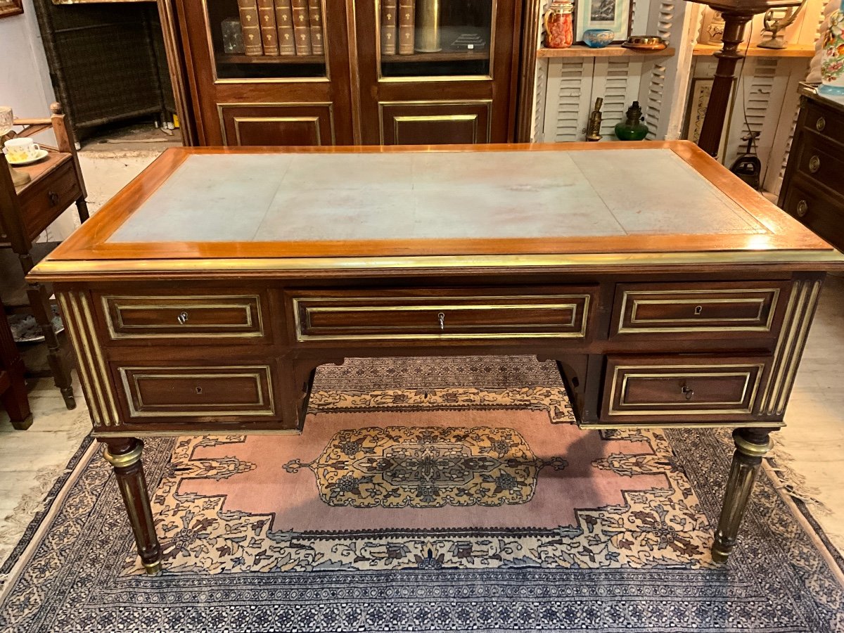 Louis XVI Style Desk And Display Cabinet Set