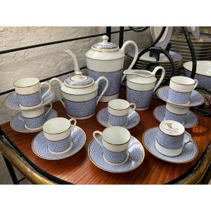 Puiforcat Tea And Coffee Set Galuchat Model 