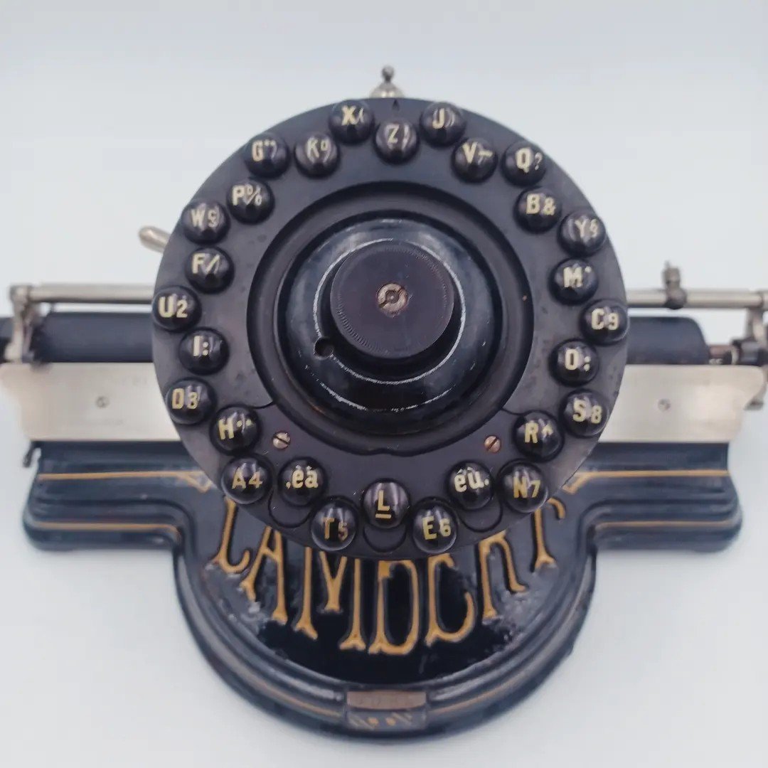 Rare Lambert Typewriter, Late 19th Century-photo-7