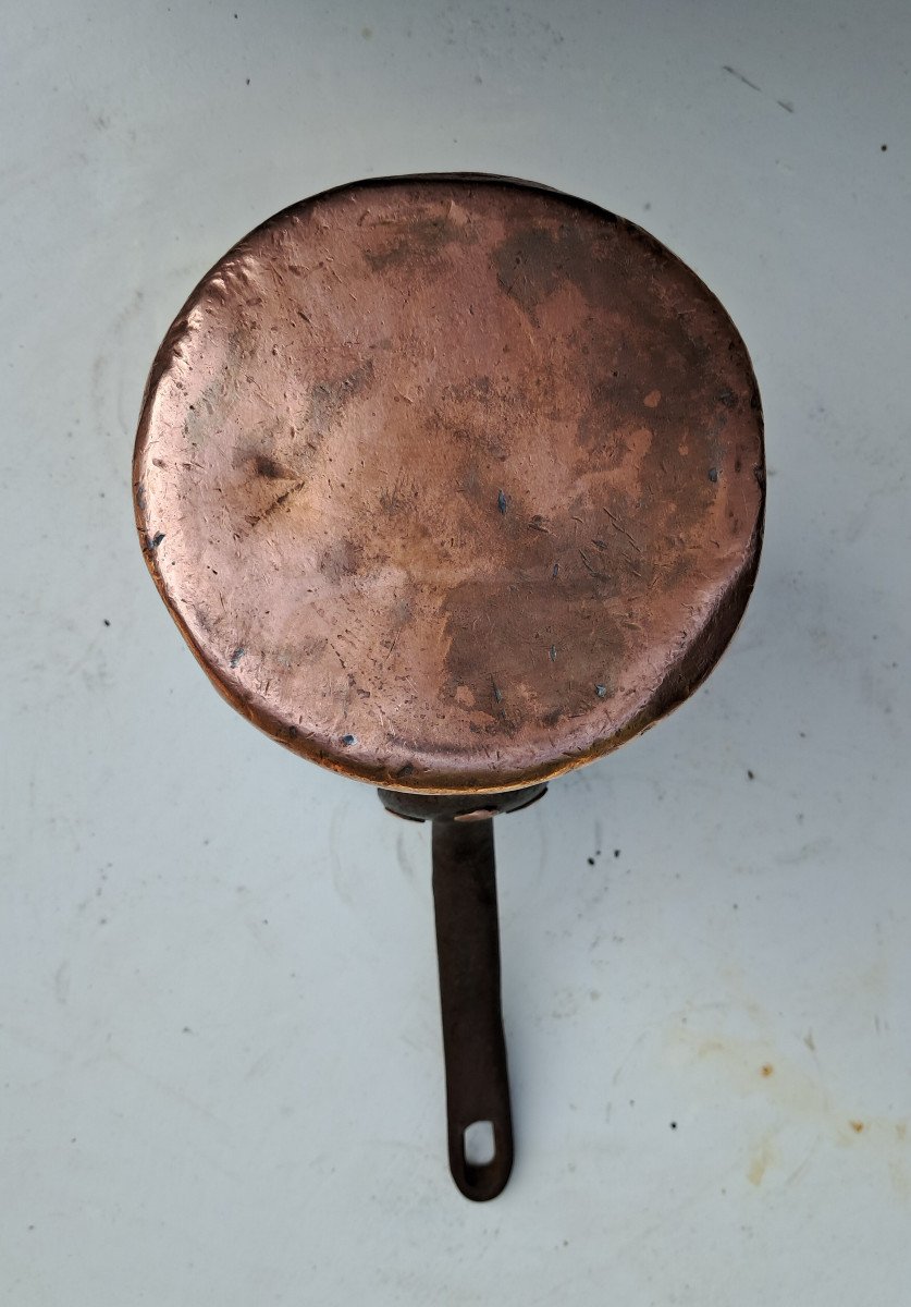 Copper Sauce Boat Marked "hotel Royal La Baule", Early 20th Century-photo-4