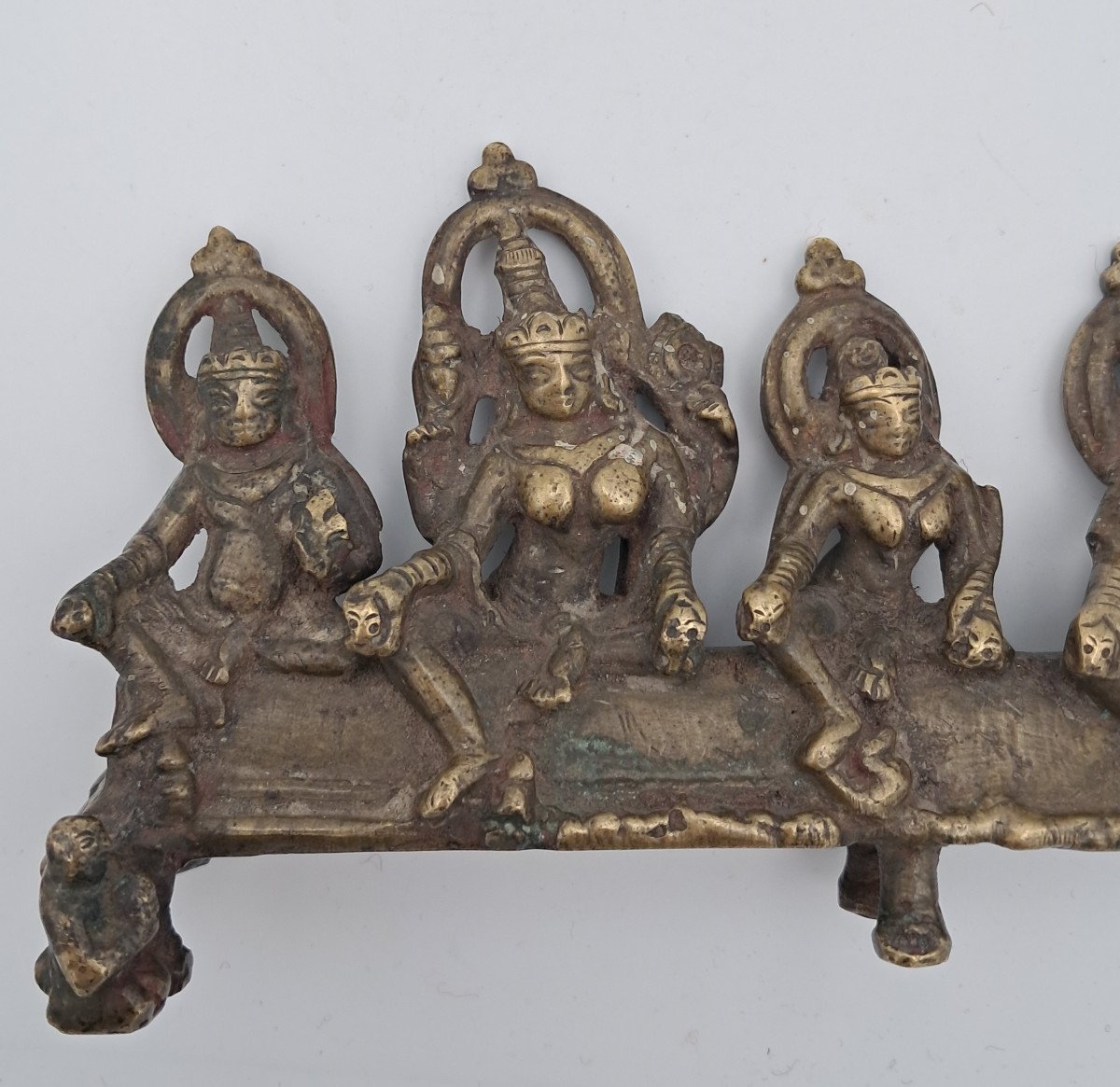 Matrika En Bronze, Inde, Période Pala, XIIème Siècle-photo-2