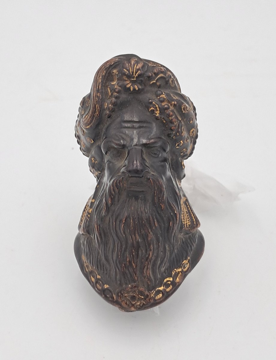 Pipe Bowl, Bearded Man And Faun's Head (gambier, Jacob)-photo-2