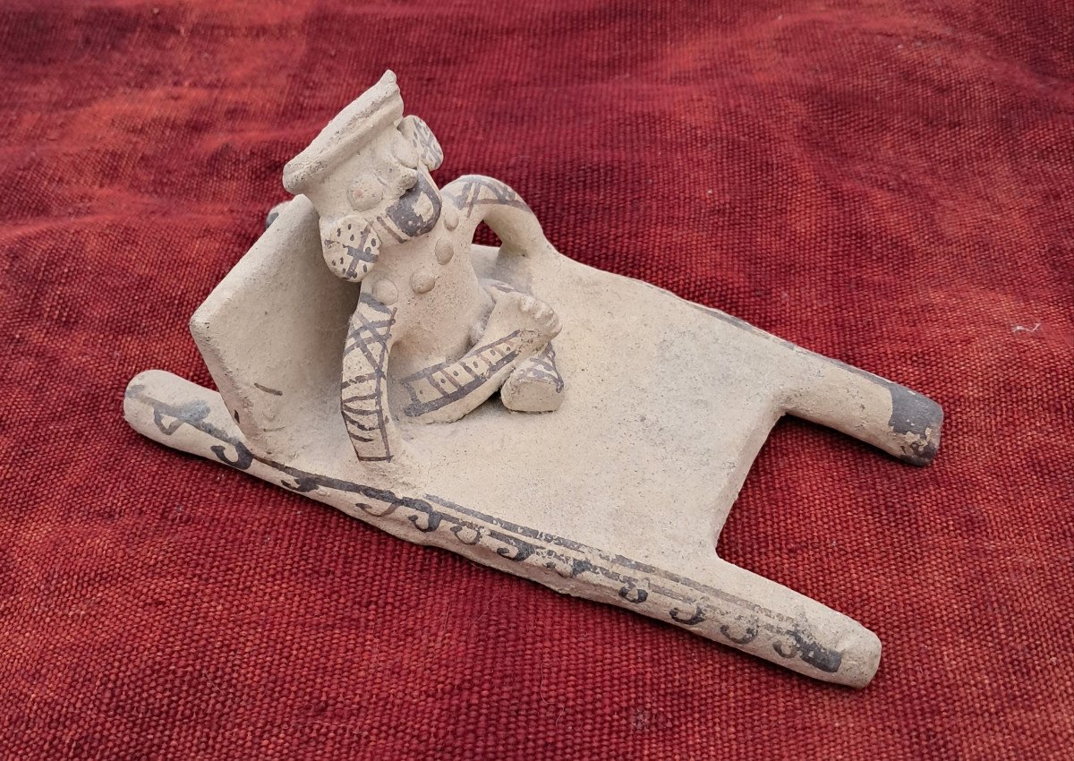 Dignitary On A Sedan Chair, Chancay, Peru, 1100 - 1400 Ad