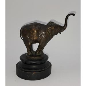 Charles, éléphant En Bronze, Mascotte De Radiateur, Ca 1920