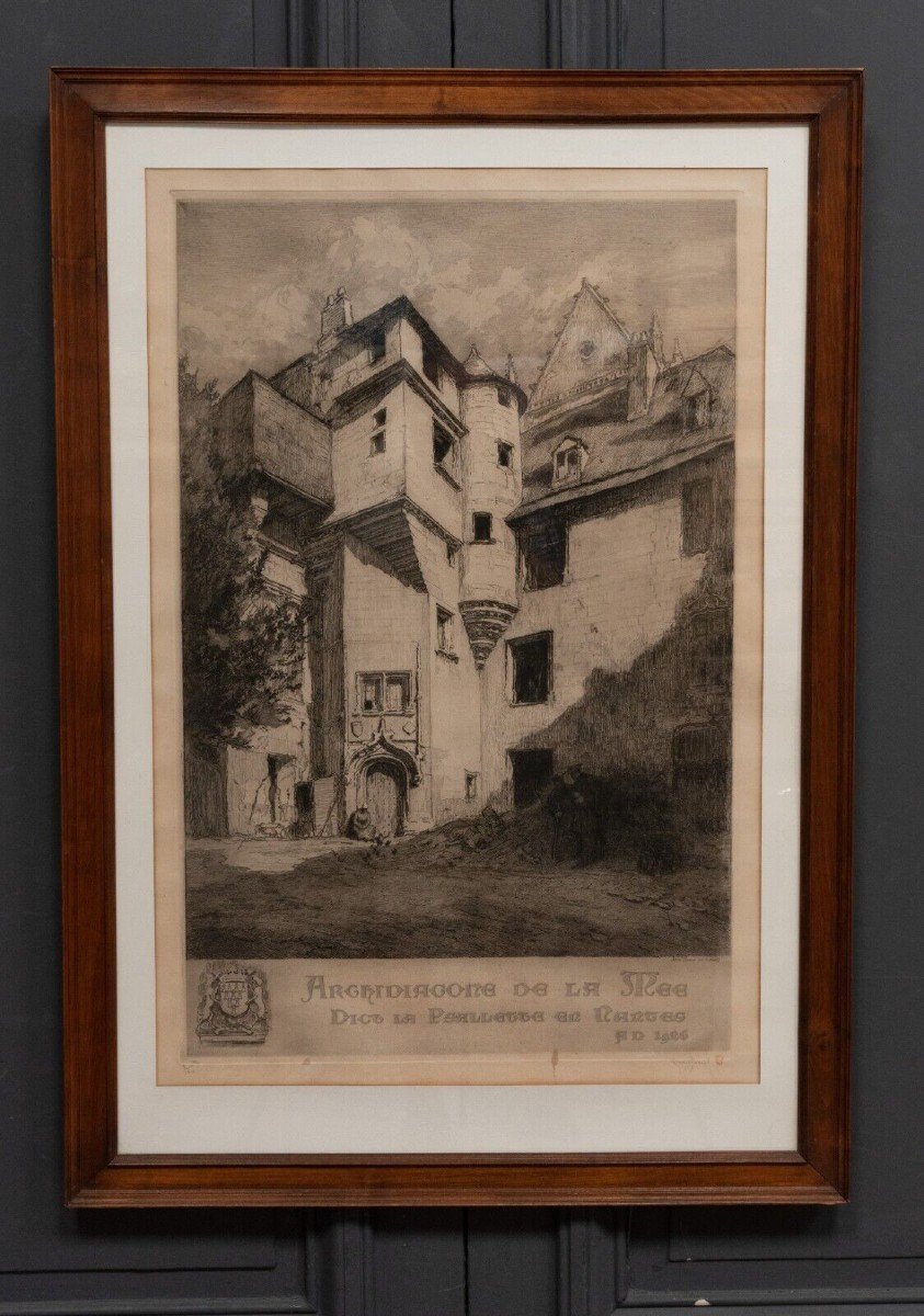 Gravure par René Pinard Archidiaconé de la Mée Nantes