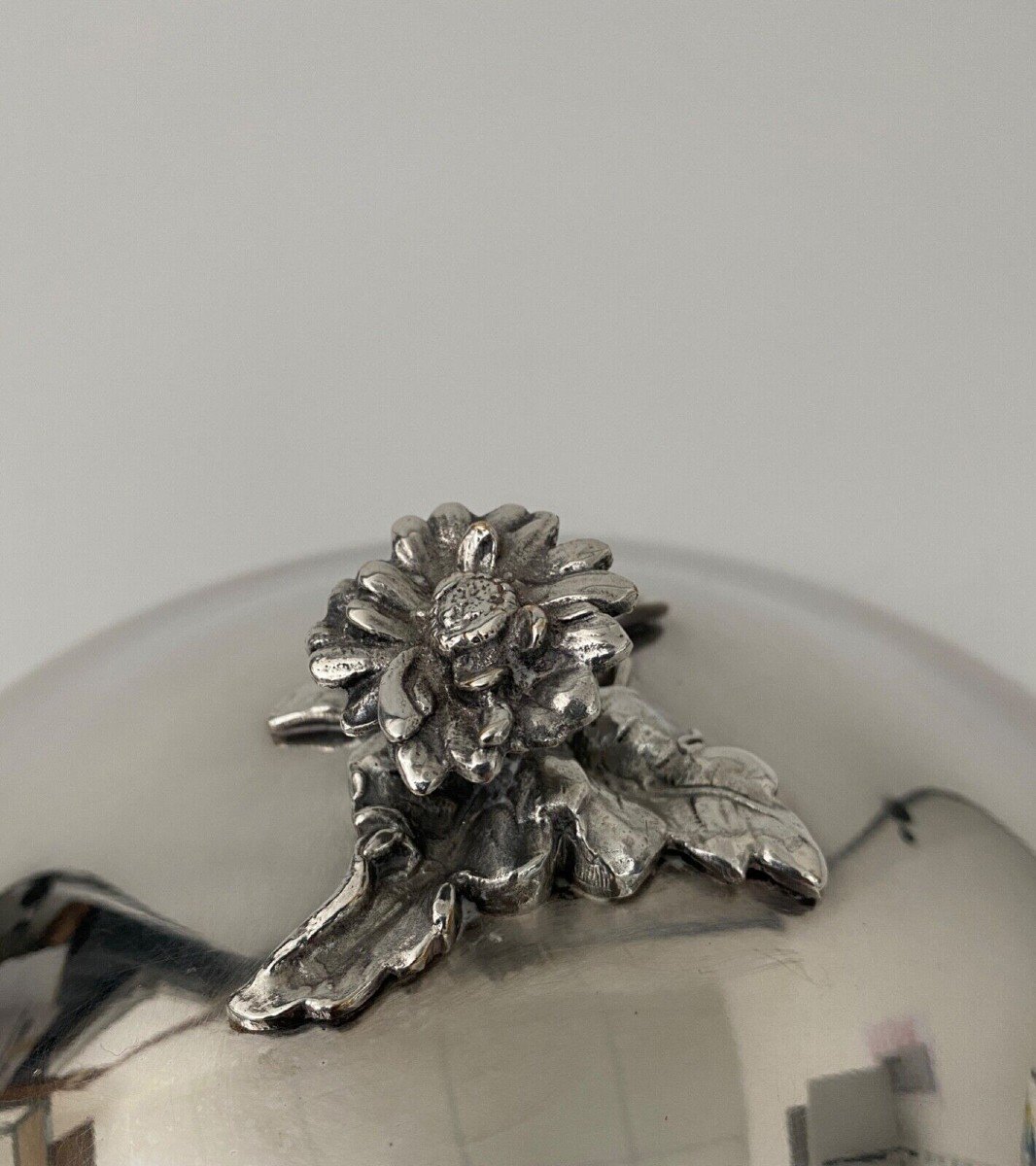 Vegetable Dish In Silver Metal 1900 Artichoke Grip Louis XV Handles-photo-7