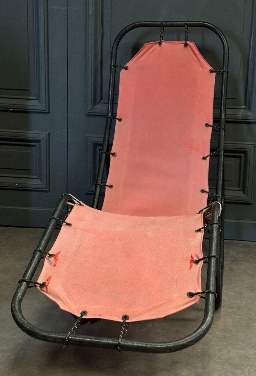 Barwa Lounge Chair In Metal And Fabric By Bartolucci And Waldheim 1960-photo-7