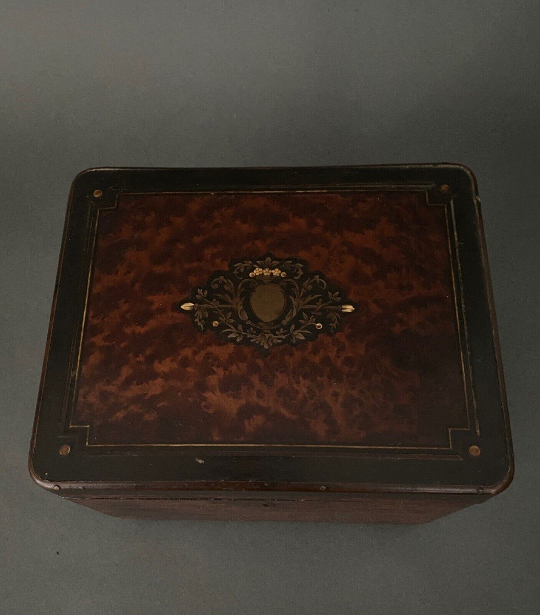 Napoleon III Cigar Box In 19th Century Magnifying Glass-photo-2