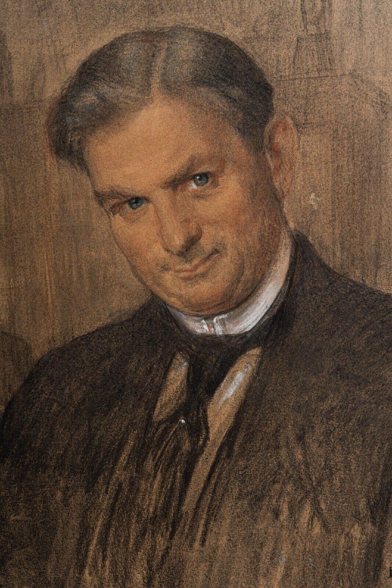 Watercolor Portrait Of Paul Thoby Surgeon By E. Fougerat 1933-photo-3