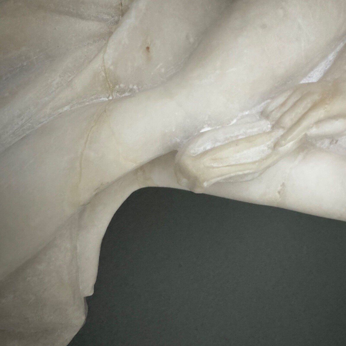 Statue en marbre d'après Vénus au bain baigneuse nue sculptée dans la masse-photo-3