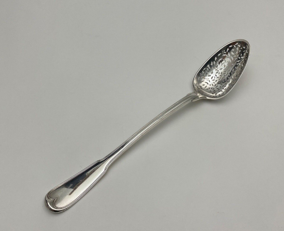 Olive Spoon In Solid Silver With Farmers General Hallmarks 179 G
