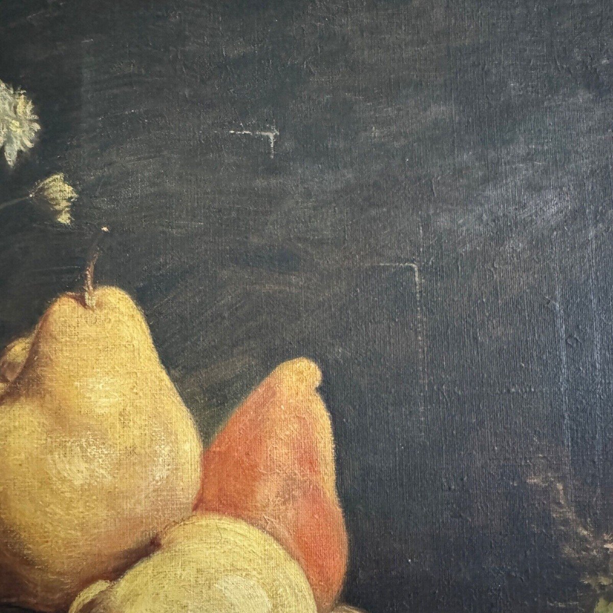 Huile sur toile 1900 d'après Fantin Latour nature morte Fleurs et fruits-photo-6