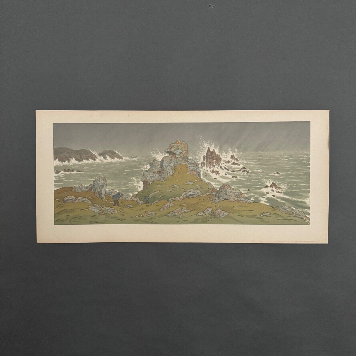 Lithographie par Henri Rivière La tempête