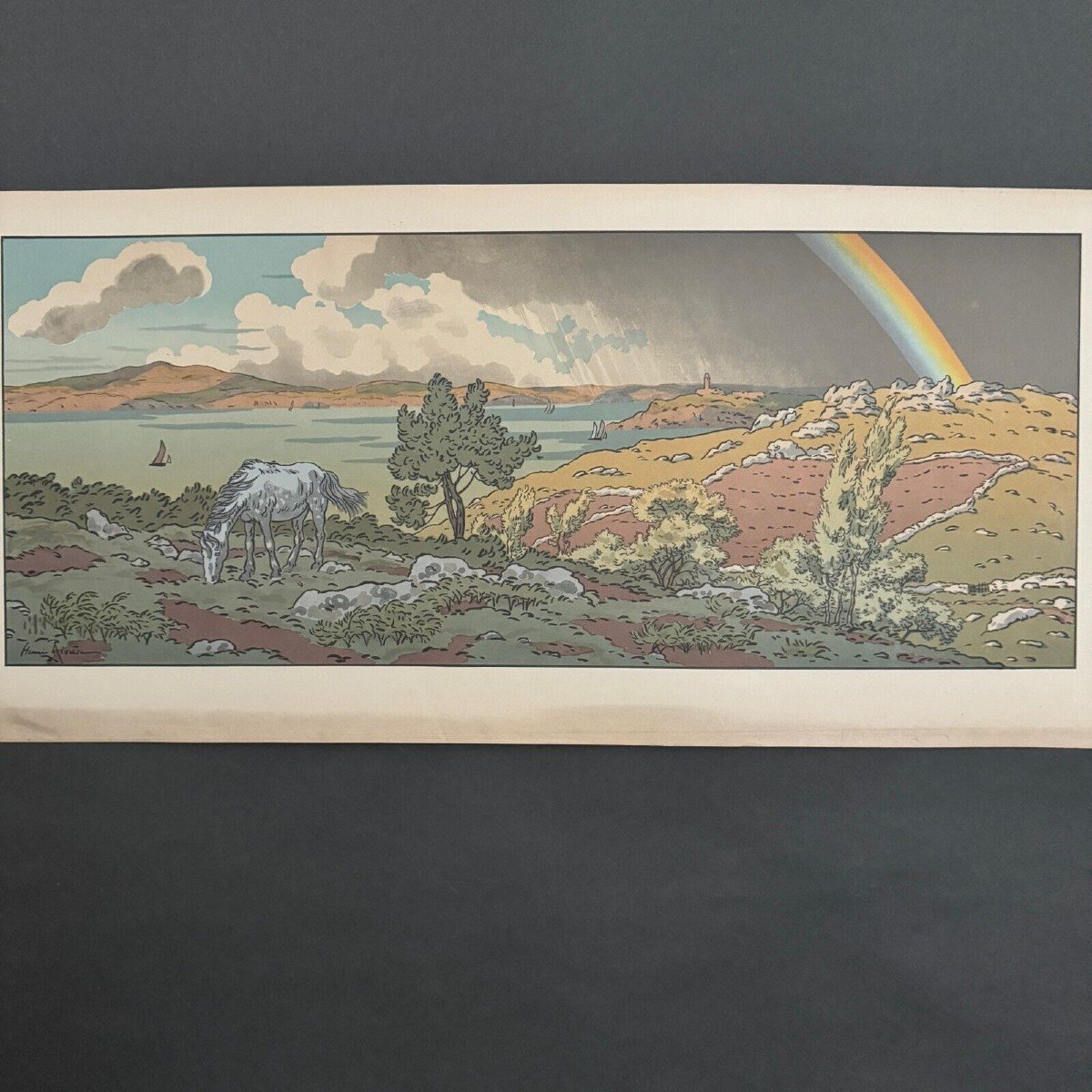 Lithographie par Henri Rivière L'Arc-en-ciel-photo-2