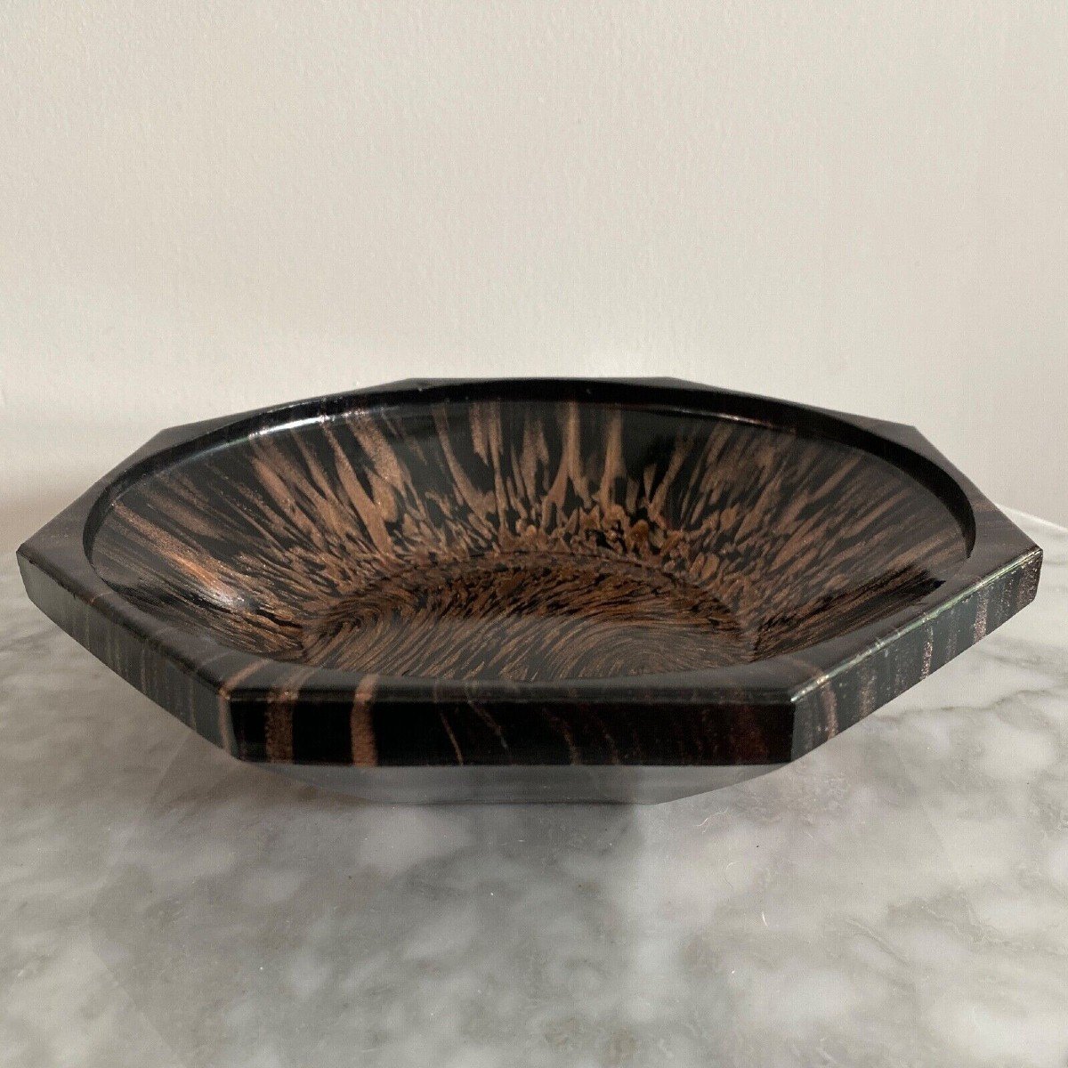 Glass Bowl With Cut-off Inclusions Murano Venice 20th Century-photo-2