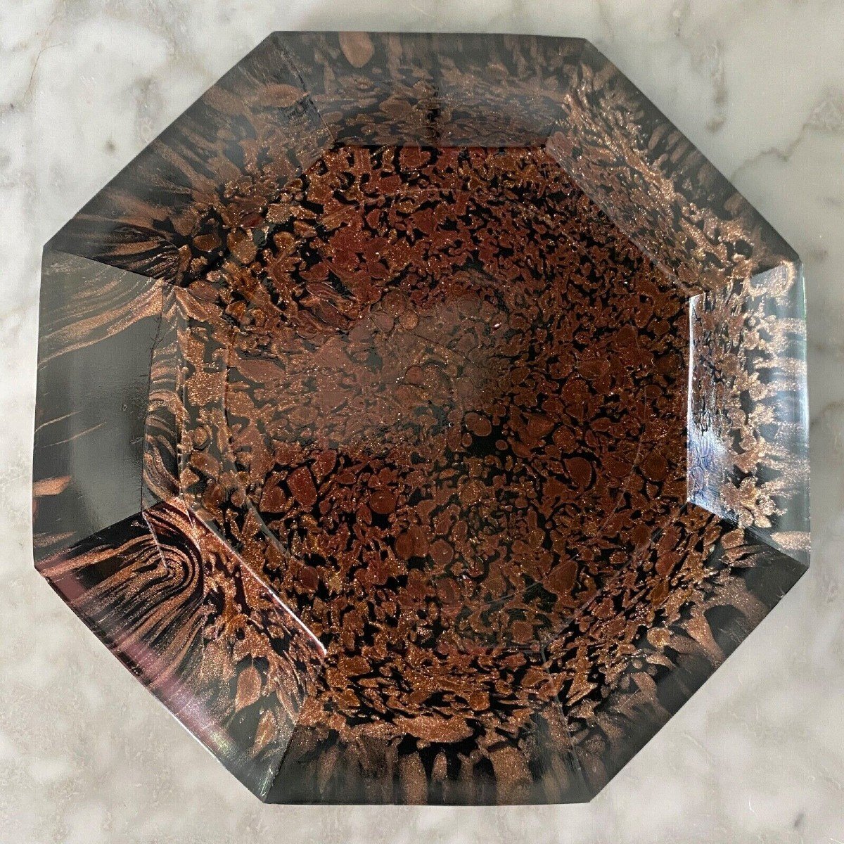 Glass Bowl With Cut-off Inclusions Murano Venice 20th Century-photo-8