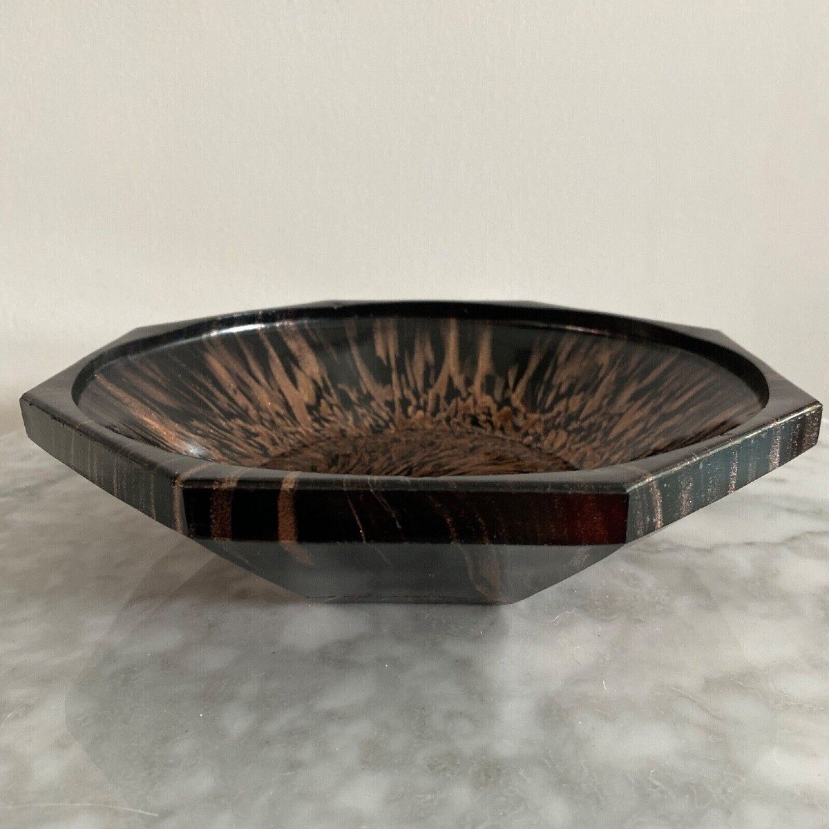 Glass Bowl With Cut-off Inclusions Murano Venice 20th Century