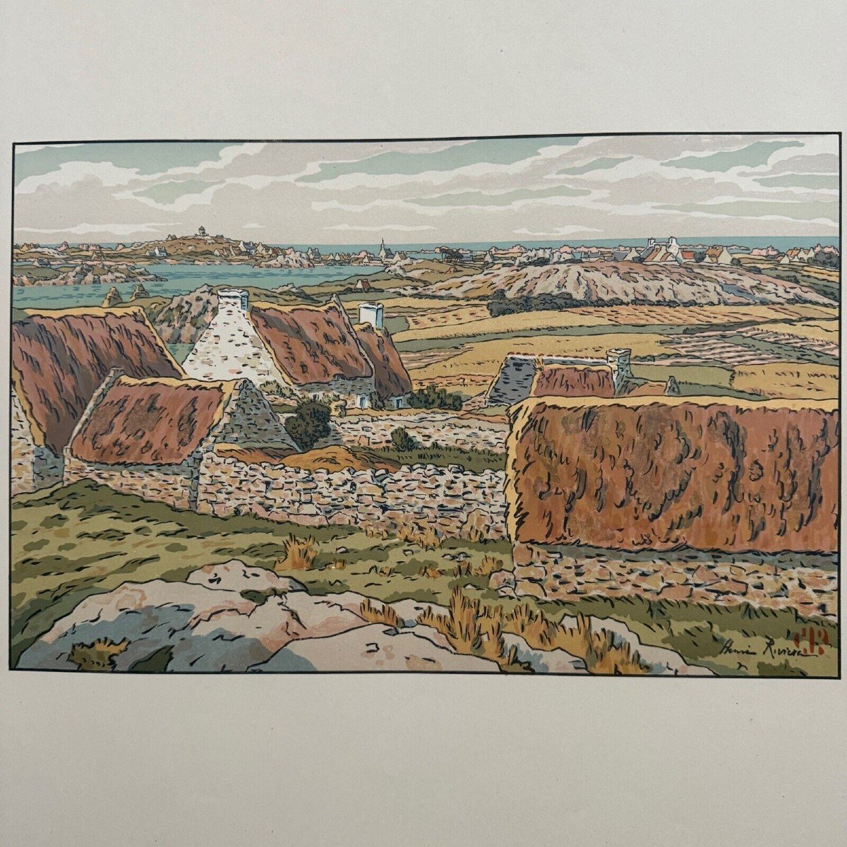 Lithographie par Henri Rivière L'Ile de Bréhat - Le Beau Pays de Bretagne-photo-2