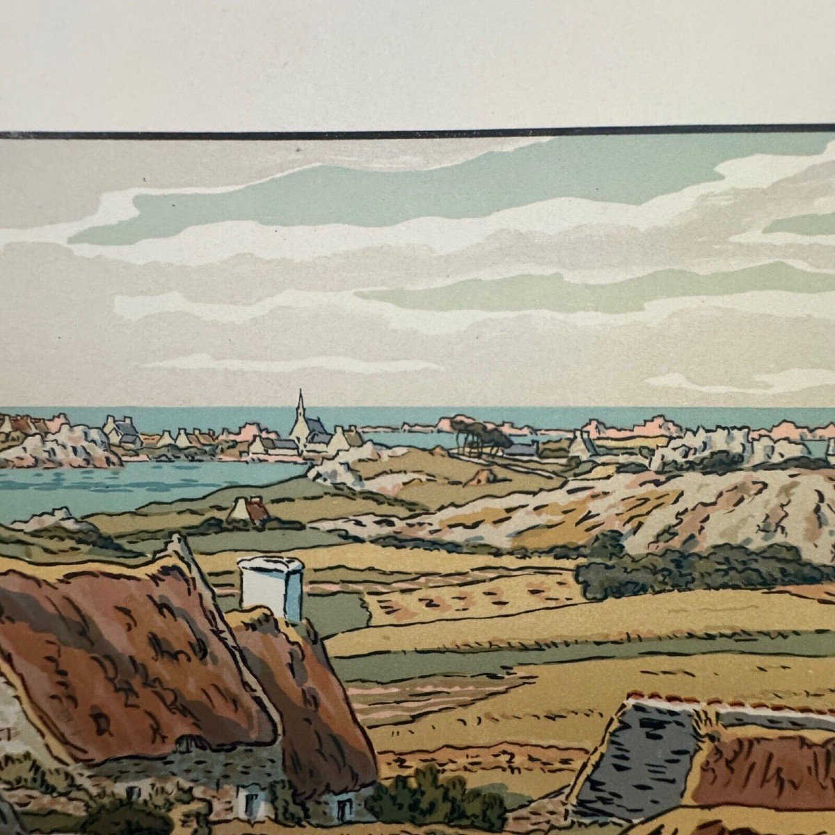 Lithographie par Henri Rivière L'Ile de Bréhat - Le Beau Pays de Bretagne-photo-1