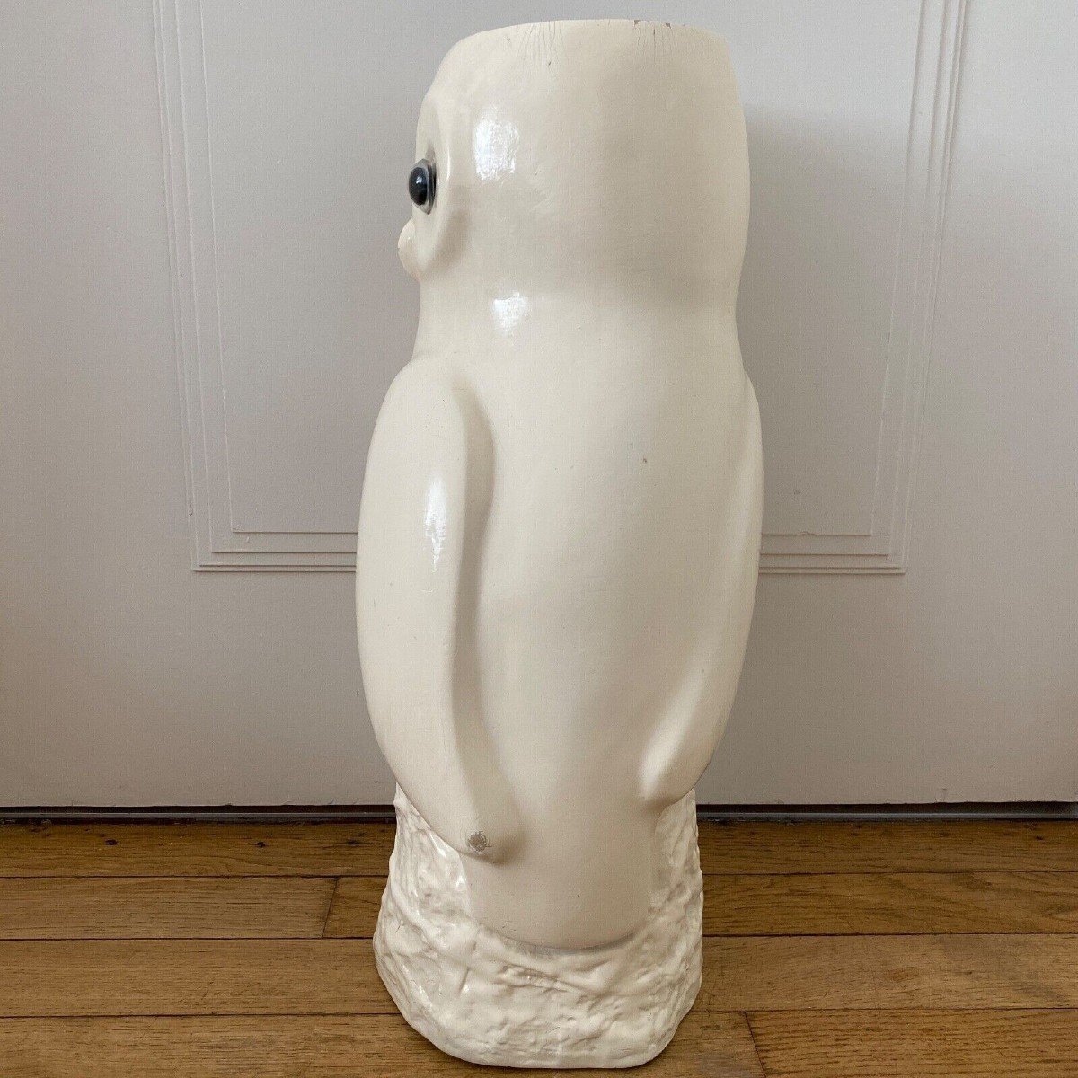 Umbrella Stand In The Shape Of An Owl Or Owl In Resin 1970-photo-3