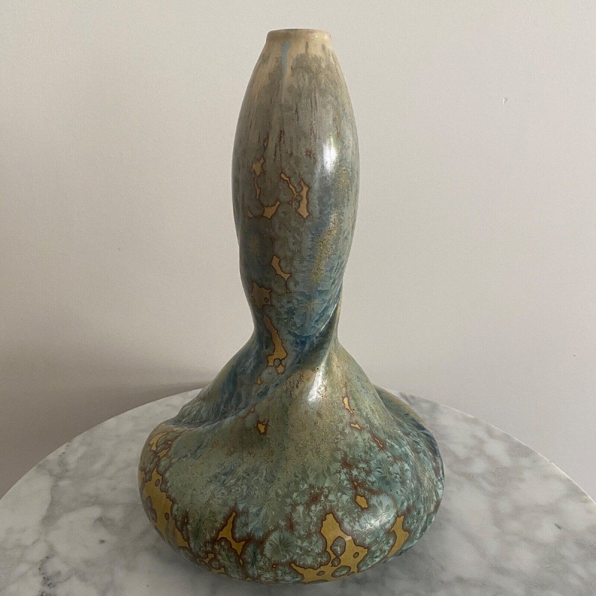 Stoneware Vase From Pierrefonds 1900 Art Nouveau-photo-4