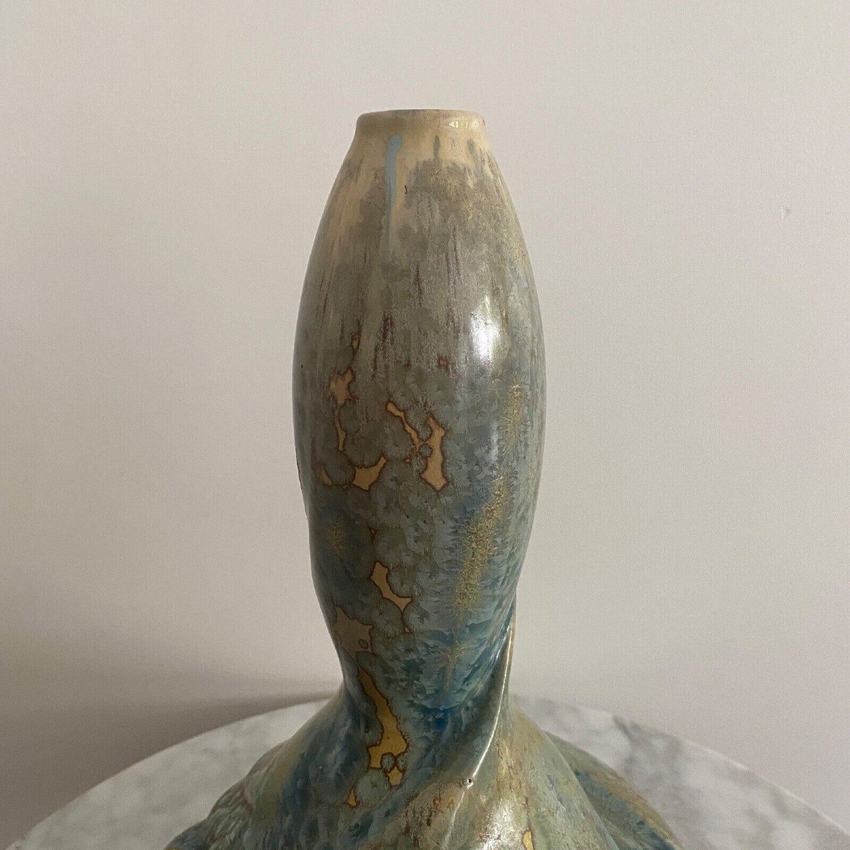 Vase en grès de Pierrefonds 1900 Art Nouveau-photo-2